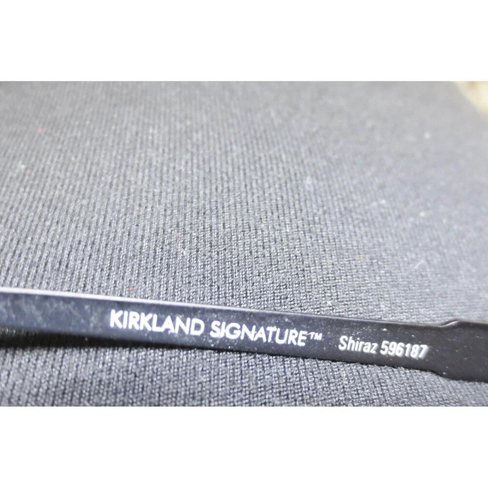 Kirkland Signature Shiraz 596187 Black Metal Rectangle Sunglasses Made in Italy